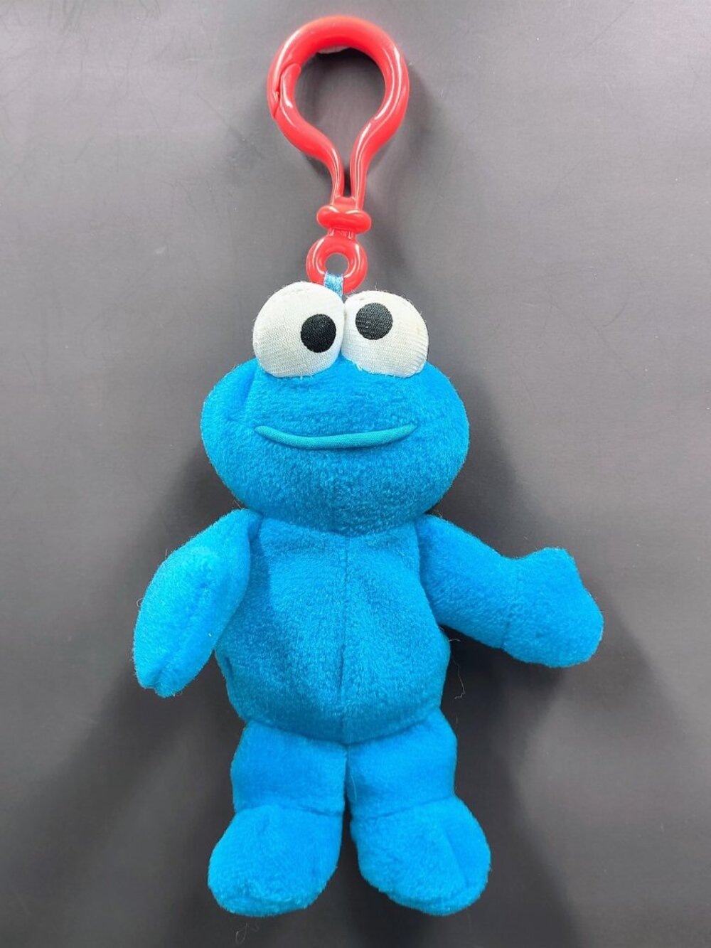 Vintage 1997 Tyco Sesame Street Beans Cookie Monster Plush Clip-On 8" Beanbag